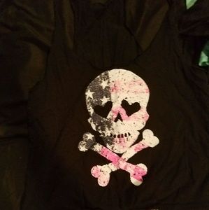 Pink flag skull tank